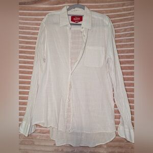 🔥Agave Men's Collared Button-down White Shirt w/ Pocket